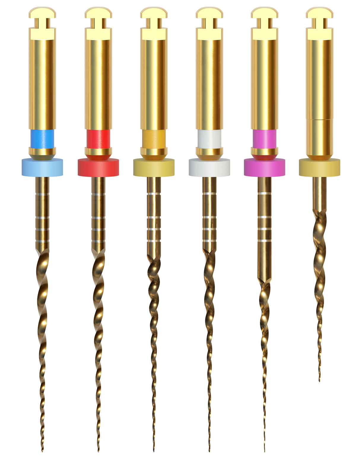 BlueSkyBio TG-6 Gold heat-treated rotary shaping and finishing endodontic files