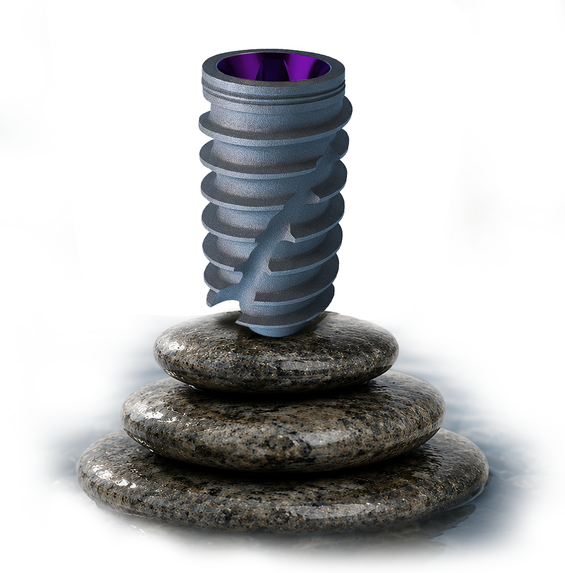 BIO Max implant on a natural stone surface
