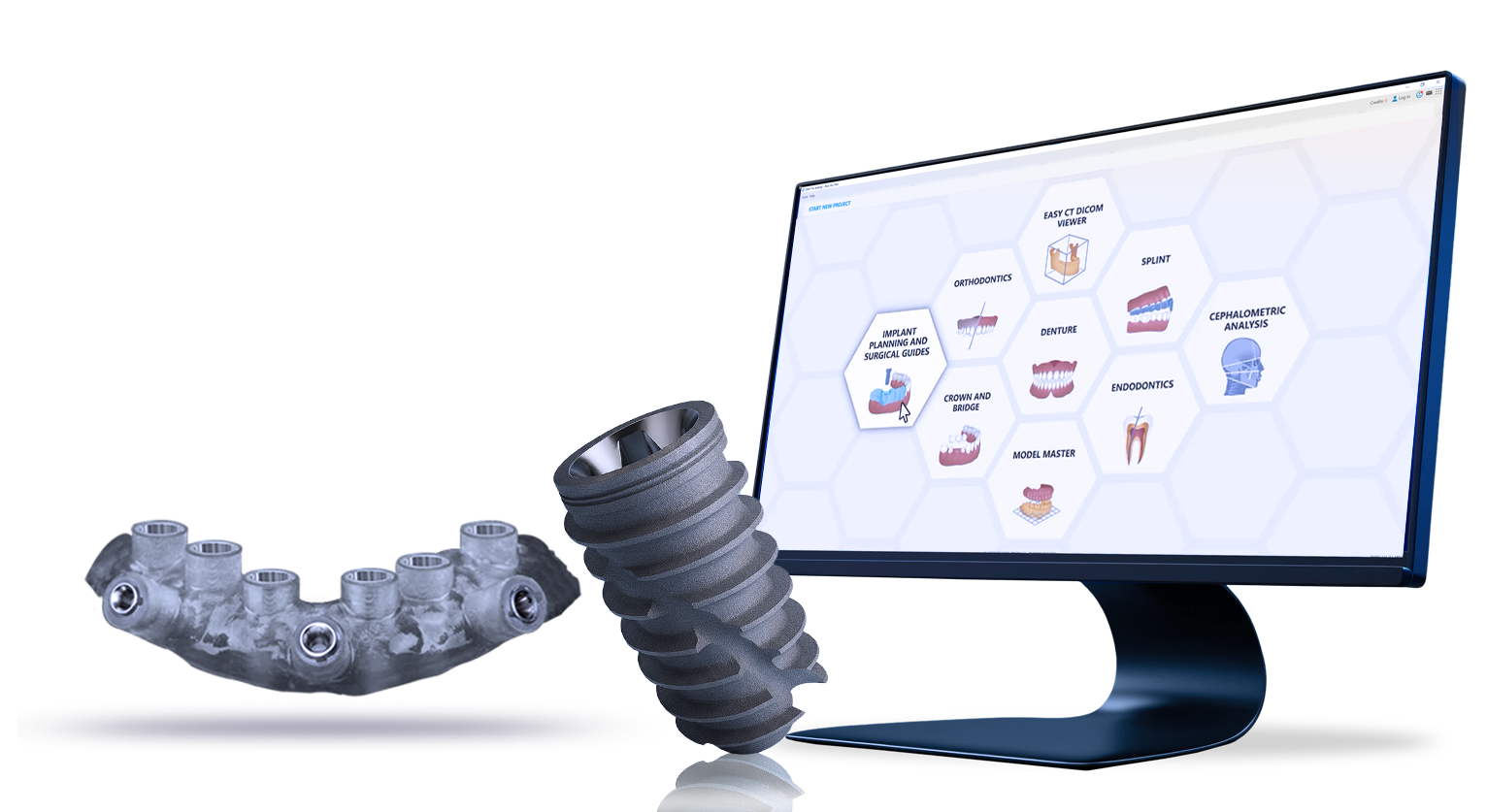 Blue Sky Bio digital implant trifecta with Blue Sky Plan, guided surgical kit, and BIO Max implants