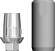 Picture of Castable abutment (includes Cobalt-Chrome Power Base abutment, waxing sleeve, abutment screw). Eliminates the need for gold UCLA.  Allows casting for custom abutment or for undercasting for firing porcelain.
New Product option for BIO | Internal Hex Power Base Abutments product (BlueSkyBio.com)
