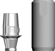Picture of Castable abutment (includes Cobalt-Chrome Power Base abutment, waxing sleeve, abutment screw). Eliminates the need for gold UCLA.  Allows casting for custom abutment or for undercasting for firing porcelain.
New Product option for BIO | Max & Forte Power Base Abutments product (BlueSkyBio.com)