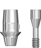 Picture of Titanium Digital Abutment - without hex, Max, Narrow Platform, conical seal (includes abutment screw), for two splinted units less than 24 degrees, and immediate temporaries option for BIO | Max & Forte Permanent and Temporary Digital Abutments product (BlueSkyBio.com)