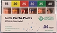 Picture of Gutta Percha Points T.04  BX60 - ASST(.04 #15-40) option for Gutta Percha product (BlueSkyBio.com)
