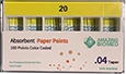Picture of Absorbent Paper Points  T.04  BX100 - .04 #20 option for Paper Points product (BlueSkyBio.com)