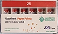 Picture of Absorbent Paper Points  T.04  BX100 - .04 #25 option for Paper Points product (BlueSkyBio.com)
