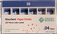 Picture of Absorbent Paper Points  T.04  BX100 - .04 #30 option for Paper Points product (BlueSkyBio.com)