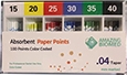 Picture of Absorbent Paper Points  T.04  BX100 - ASST(.04 #15-40) option for Paper Points product (BlueSkyBio.com)