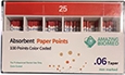 Picture of Absorbent Paper Points  T.06  BX100 - .06 #25 option for Paper Points product (BlueSkyBio.com)