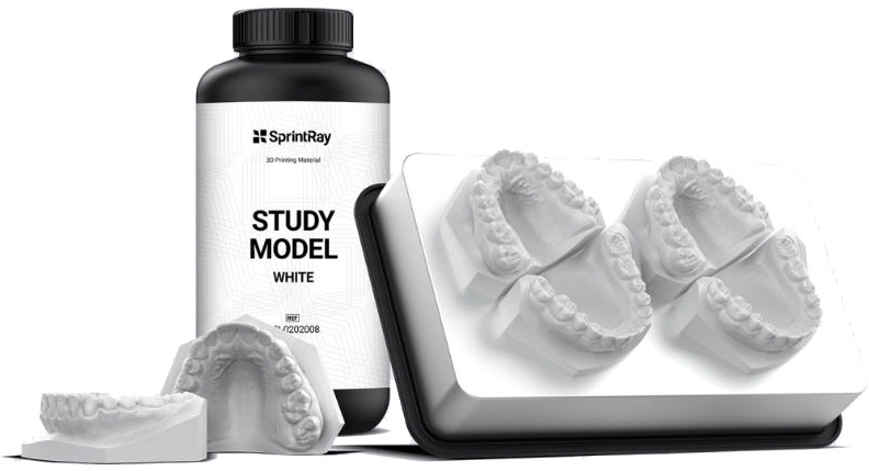 Picture of SprintRay, Study Model 2 resin, White, 1 Liter option for SprintRay Pro 55S product (BlueSkyBio.com)